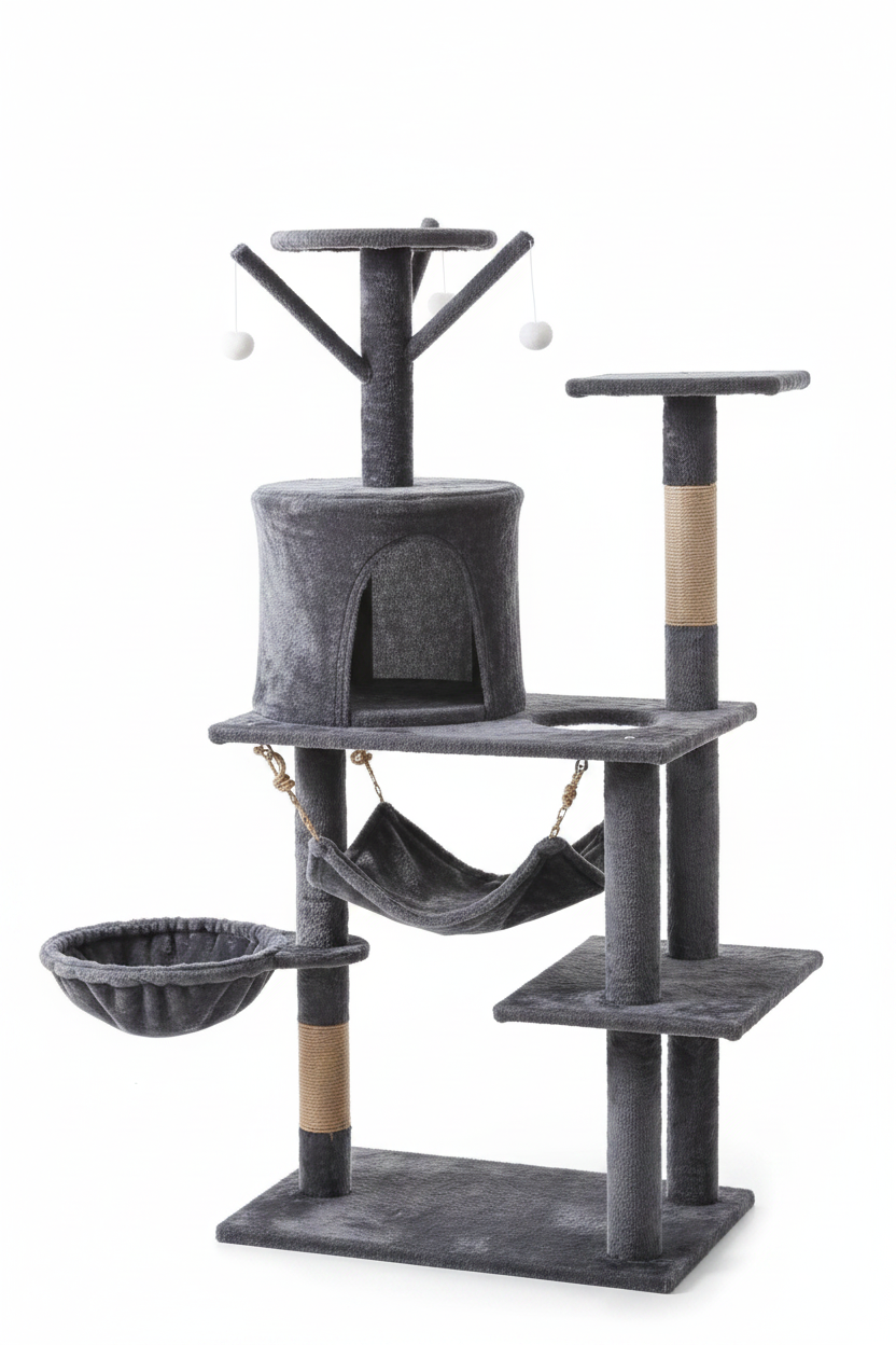 Cat Tower with Hammock and Toys