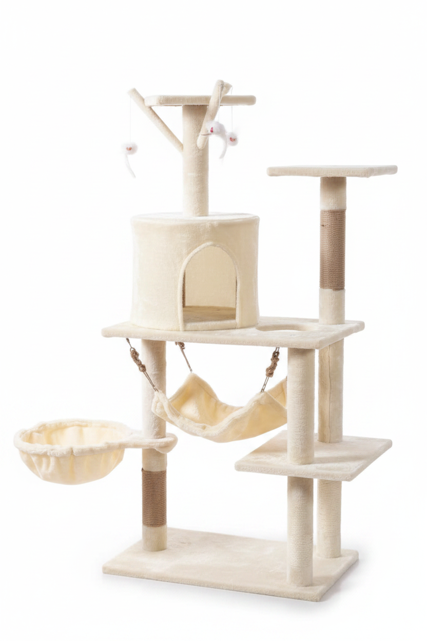 Cat Tower with Hammock and Toys