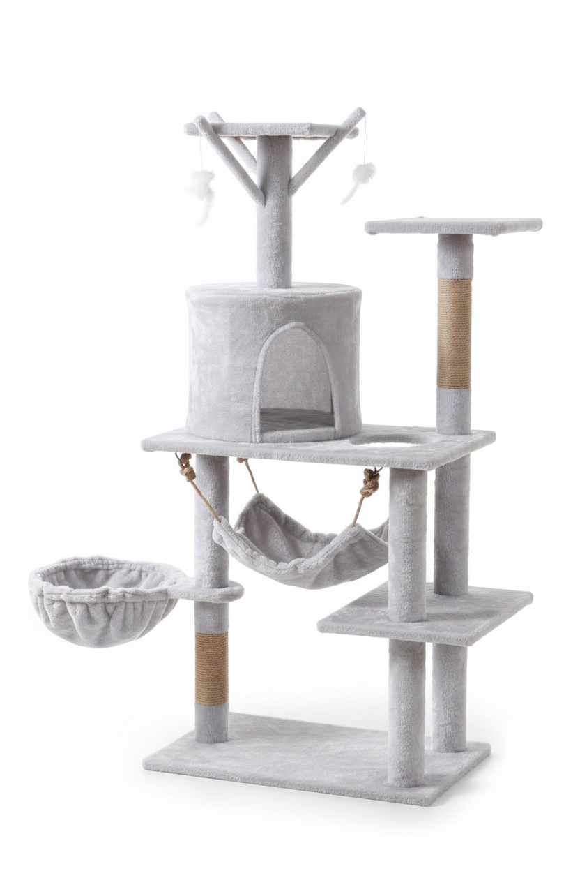 Cat Tower with Hammock and Toys